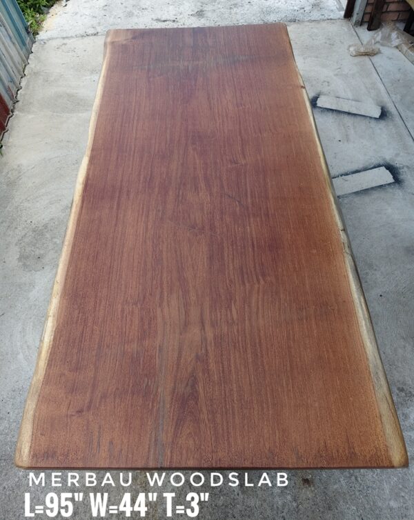 8ft x 3.5ft Merbau Solid Woodslab - MB04