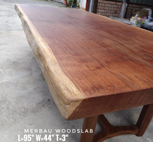 8ft x 3.5ft Merbau Solid Woodslab - MB04