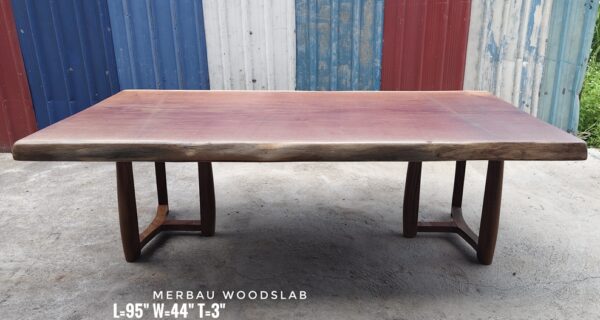 8ft x 3.5ft Merbau Solid Woodslab - MB04