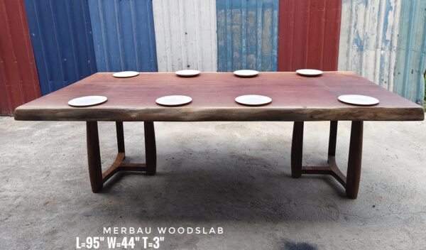 8ft x 3.5ft Merbau Solid Woodslab - MB04