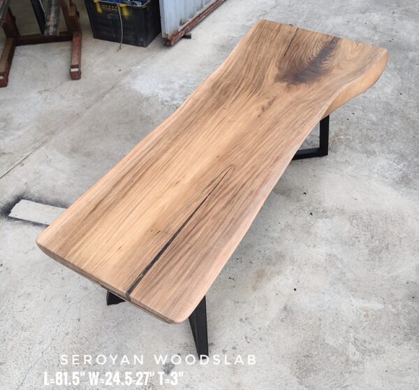 140626 (152) Computer Desk / Bartop / Cafe Table - Seroyan Solid Woodslab - SRY01