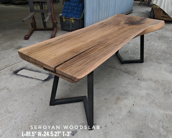 140626 (153) Computer Desk / Bartop / Cafe Table - Seroyan Solid Woodslab - SRY01
