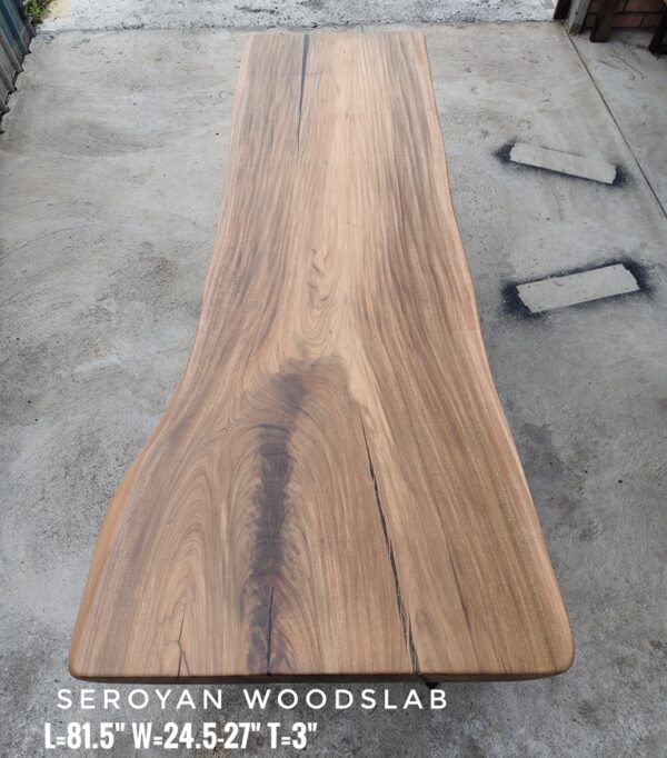 140626 (154) Computer Desk / Bartop / Cafe Table - Seroyan Solid Woodslab - SRY01