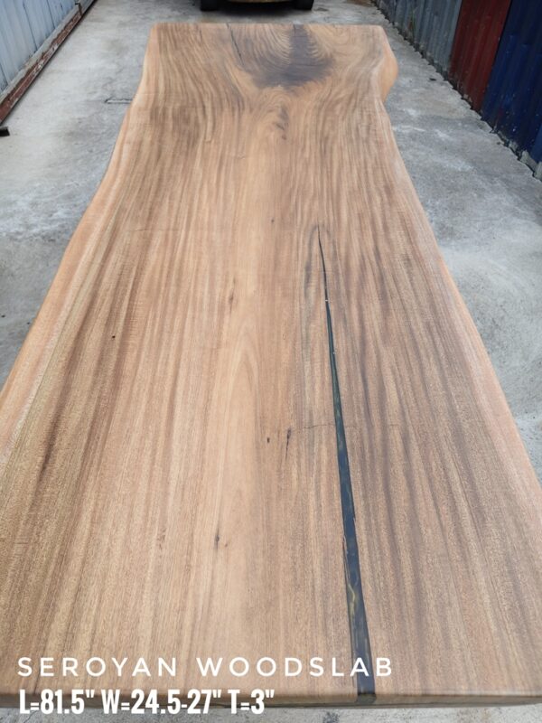 140626 (156) Computer Desk / Bartop / Cafe Table - Seroyan Solid Woodslab - SRY01
