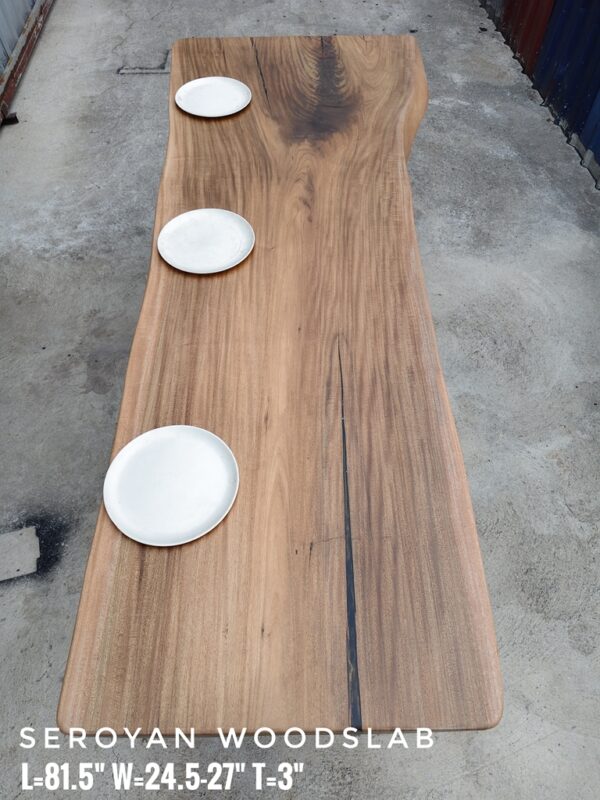 140626 (158) Computer Desk / Bartop / Cafe Table - Seroyan Solid Woodslab - SRY01