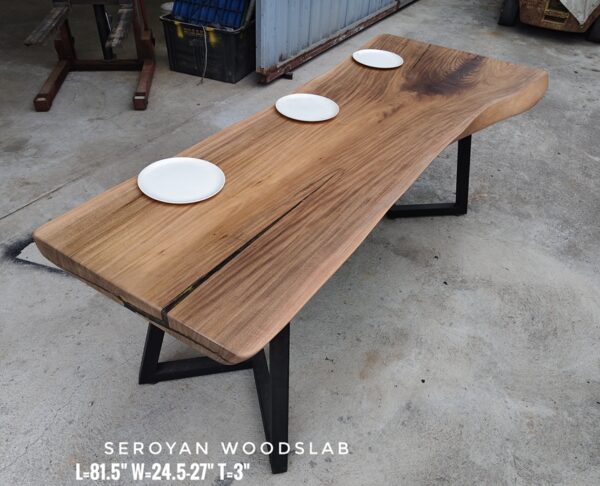 140626 (159) Computer Desk / Bartop / Cafe Table - Seroyan Solid Woodslab - SRY01