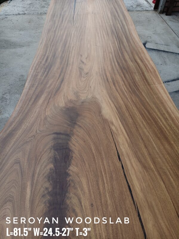 140626 (160) Computer Desk / Bartop / Cafe Table - Seroyan Solid Woodslab - SRY01