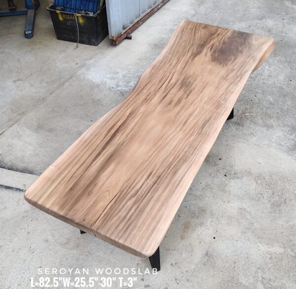 140626 (162) Computer Desk / Bartop / Cafe Table - Seroyan Solid Woodslab - SRY02