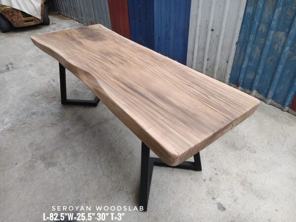 140626 (163) Computer Desk / Bartop / Cafe Table - Seroyan Solid Woodslab - SRY02