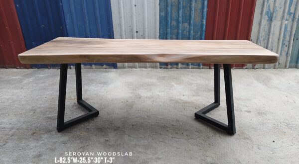 140626 (164) Computer Desk / Bartop / Cafe Table - Seroyan Solid Woodslab - SRY02