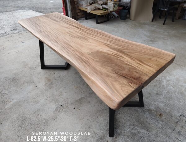 140626 (166) Computer Desk / Bartop / Cafe Table - Seroyan Solid Woodslab - SRY02
