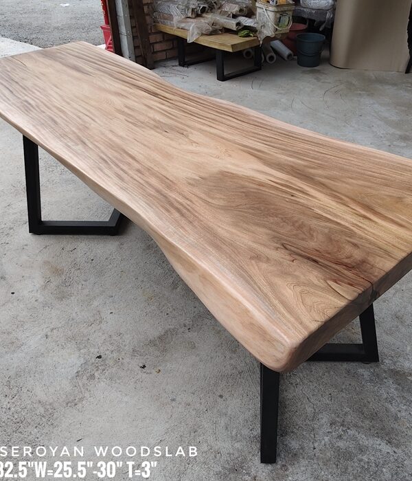 Computer Desk / Bartop / Cafe Table - Seroyan Solid Woodslab - SRY02