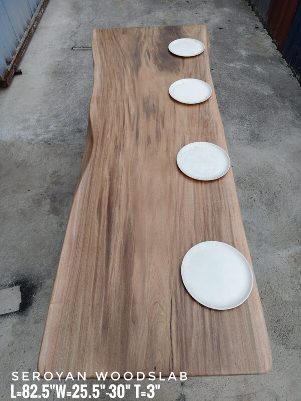 140626 (169) Computer Desk / Bartop / Cafe Table - Seroyan Solid Woodslab - SRY02