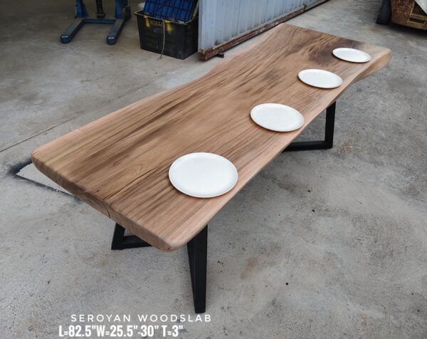 140626 (170) Computer Desk / Bartop / Cafe Table - Seroyan Solid Woodslab - SRY02