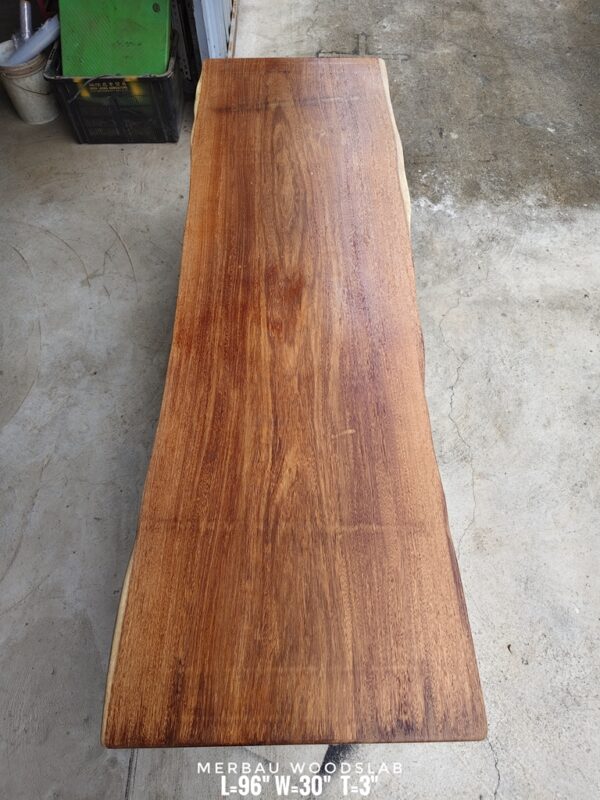 190826 (10) 8ft x 2.5ft Merbau Woodslab - MB805