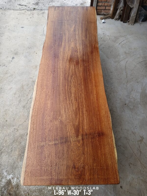 190826 (12) 8ft x 2.5ft Merbau Woodslab - MB805