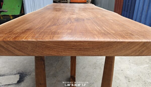 190826 (3) 8ft x 3ft Merbau Woodslab - MB802
