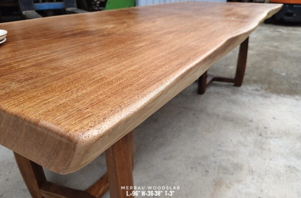 190826 (4) 8ft x 3ft Merbau Woodslab - MB802