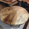190826 (45) 5 Seater Round Shape Raintree Solid Woodslab - RTR01