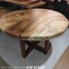 190826 (46) 5 Seater Round Shape Raintree Solid Woodslab - RTR01