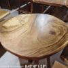 190826 (48) 5 Seater Round Shape Raintree Solid Woodslab - RTR01