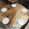 190826 (51) 5 Seater Round Shape Raintree Solid Woodslab - RTR01