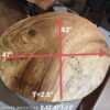190826 (52) 5 Seater Round Shape Raintree Solid Woodslab - RTR01