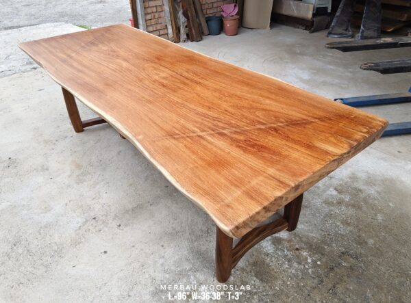 190826 (7) 8ft x 3ft Merbau Woodslab - MB802